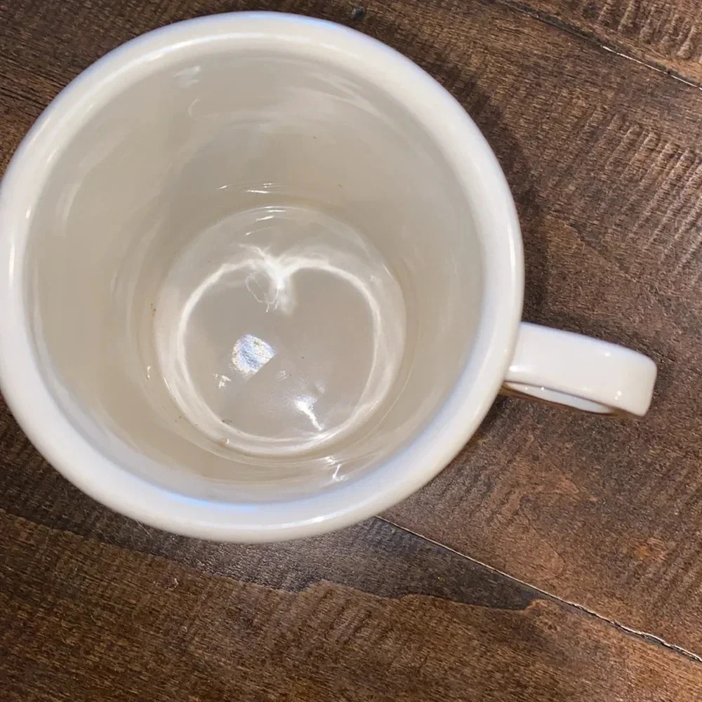 Anthropologie M monogram gold  ceramic coffee/tea mug